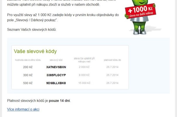 Slevové kódy Alza.cz – 200 Kč – 300 Kč – 500 Kč